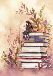 Give Me A Stack Of Books And I M Good Art Reading Art Book Art
