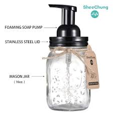 About 69% of these are liquid soap dispensers. Mason Jar Foaming Soap Dispenser Rustproof Stainless Steel Mason Jar Lid And Foaming Soap Pumpbest Hand Liquid Foam Soap Dispenser Glass For Bathroom Vanities Or Kitchen Sinkcountertops Black Bathroom Fixtures