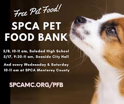 The free spca pet food bank is here for you. Spca Monterey County On Twitter The Spca Free Pet Food Bank Will Be Distributing Pet Food On Saturday May 8 From 10 11 Am At Soledad High School All Who Need Pet Food