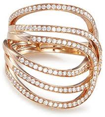 Repossi La Ligne C Diamond 18k Rose Gold Ring Ligne Diamond Repossi Rose Gold Ring 18k Rose Gold Rings Wedding Jewelry Sets