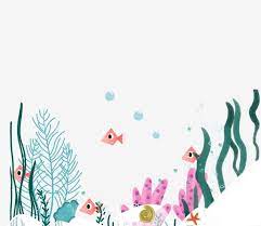Hand Painted Decorative Pattern Underwater World Small Fish Under The Sea Seaweed Coral Png Transparent Clipart Image And Psd File For Free Download Underwater Flowers Water Illustration Procreate Ipad Art