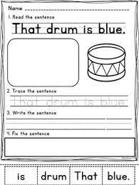 Sentence Fixers Kindergarten Pre Primer Sight Word Sentence Worksheets
