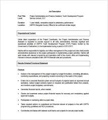On this page we will give you the job description of a sales assistant, including their responsibilities, hours of work and typical workplace environment. Financial Assistant Job Description Template 9 Free Word Pdf Format Download Free Premium Templates