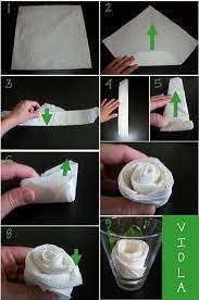 Diy Fold Cloth Napkins Into Rose Diy Cloth Napkins Diy Home Diy Decor Napkin Rose Creative Napkins Napkin Folding