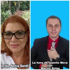 ULTIMAHORA Hoy a las 9pm tendremos como invitada a la Licenciada Sonia  Sandí en el programa La hora de Juanito Mora con Marvin Rojas