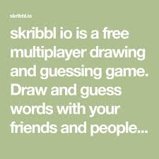 Guessing.io is a multiplayer drawing and guessing.io game similiar to pictionary. Skribbl Io Is A Free Multiplayer Drawing And Guessing Game Draw And Guess Words With Your Friends And People Guessing Games Virtual Games For Kids Online Fun