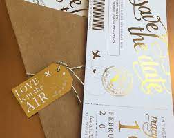 Passende sprüche zur hochzeit und glückwünsche, haben wir zusammengestellt. Boarding Pass With Couple S Photo Hand Foiled Save The Date Wedding Or Event Invitation Hand Made Kleine Hochzeit Karte Hochzeit Hochzeitseinladung
