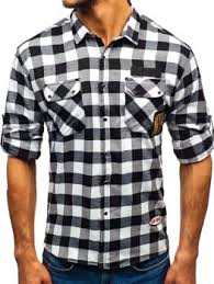 Black and white flannel shirt mens. Men S Flannel Shirts Autumn Winter 2021 Bolf Online Shop