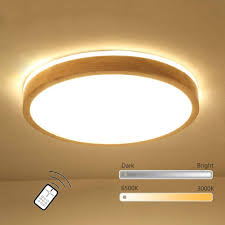 Many styles and designs of ceiling lights help any homeowner find the perfect light to add appeal and style to their home. Round Wooden Ceiling Lamp Indoor Flush Mount Led Ceiling Light Ultra Thin Lighting Fixture For Office Kitchen Bedroom Buy Online In Turkey At Turkey Desertcart Com Productid 185098023