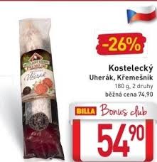 Zpátky do sekce trvanlivé fermentované výrobky s ušlechtilou plísní další výrobek. Salam Uherak Kostelecke Uzeniny V Akci Billa Od 2 9 2015