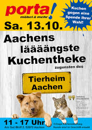 Kuchenaktion Im Mobelhaus Porta Tierheim Aachen