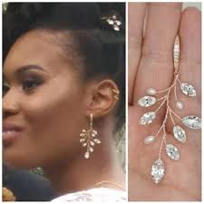 Boho Bridesmaids Bridal Earrings in Silver, Gold, Rose Gold, Champagne,  Bronze, Bridal Pixie Leaf Woodland Earrings naida