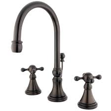 The widespread bathroom faucets are a little different both in size and appearance than a regular or center set faucet. Kingston Brass Ks2981kx Governor 8 Inch Widespread Lavatory Faucet Kingston Brass Ks2982kx Governor 8 Inch