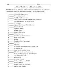 Constitution helps children of grade 3 through grade 8 in learning the frequently used terms with the constitutional. Articles Of Confederation And Constitution Labeling Worksheet With Answer Key