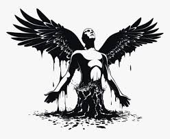 For the rest, pick black, yellow and blue colours. Angel Archangel Male Linework Tattoo Fallen Angel Lucifer Drawing Hd Png Download Transparent Png Image Pngitem