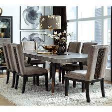 Rustic grey and white kitchen table&chairs setsubun 2021. Nicolette Home Ryker Table And 6 Chairs In Nocturn Black And Coventry Grey Nfm In 2021 Dining Room Table Set Dining Room Style Ashley Furniture Dining