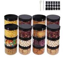 Amazon.com: zmybcpack 24 Pack 8 OZ Round Clear Plastic Jars With Lids, A  Spatula, A Pen & Labels - BPA Free PET Container for Cosmetics, Cream, ...