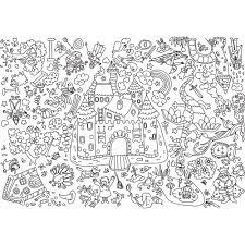 Coloriages Geants Theme Chateaux Lot De 5 House Of Kids Papier A Peindre Sur Planet Eveil