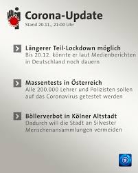 In österreich tritt ab dienstag eine deutliche verschärfung des derzeit aufrechten lockdowns in kraft. Tagesschau Uber Eine Mogliche Verlangerung Der Corona Massnahmen Soll Am Mittwoch Entschieden Werden Facebook