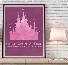 A Long Time Ago There Was A Beautiful Princess Sleeping Beauty Inspired Art Pink Princess Art Pink Castle Watercolor Fairytale Art Pink Princess Room P Pink Princess Room Princess Room Nursery Name Art