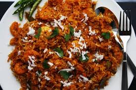 Marathi Kolambi Bhaat Prawns Cooked In Spices And Basmati Rice February 6 2014 Indian Food Recipes Indian Rice Recipes Indian Cooking