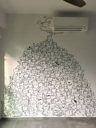 However, there are times when you want to jazz up the wall decor, or create a new look but don't want to bother with wallpaper, spend a weekend painting, or damage your walls. Pin On Doodle Wall