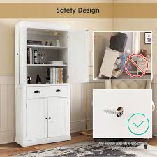 It is ideal for cooking trays or platters that are hard to stack. Tangkula Free Standing Kitchen Pantry Cupboard Cabinet 2 Door Floor Utility Storage Cabinet For Living Room Kitchen Hallway Accent Storage Cabinet With Adjustable Shelves Black Furniture Home Kitchen Eudirect78 Eu