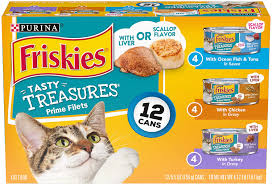 Let us find out together by reading this comprehensive article that has covered that topic. Amazon Com Purina Friskies Gravy Wet Cat Food Variety Pack Tasty Treasures Prime Filets 12 5 5 Oz Cans Dry Pet Food Pet Supplies