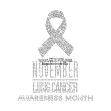 It accounts for about 5 percent of all new cancer cases in the united states. White Ribbon For Lung Cancer Awareness Month Glitter Rhinestone Iron On Cstown