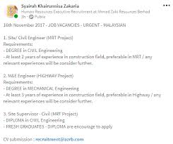 78% employees recommend this employer to friends. Berita Or News Vacancy Job Vacancies At Ahmad Zaki Resources Berhad