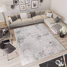 Viel spass beim stöbern und shoppen! Troya Teppich Kurzflor Modern Streifen Design Grau Beige Tapiso Teppiche Online