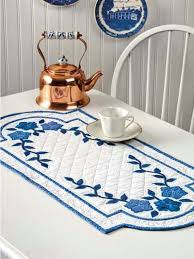 Blue And White Table Runner Very Pretty Quilted Table Runners Table Quilts Table Runner And Placemats