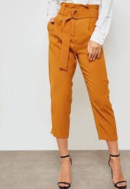 Belted Paper Bag Pants