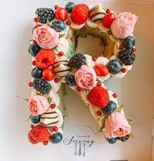 Order now for special alphabet name or number shaped birthday cakes for your kids with same . Funfetti R Letter Cake Second Serving Miami Cake Lettering Happy Birthday Cake Images Birthday Cake For Husband