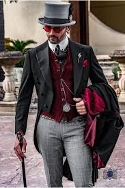 Vertvie blazer homme affaires paillette mariage diner soirée tuxedo slim fit chic costume jacket veste médiévale queue de pie steampunk gothique manteau cosplay halloween (xl, bleu paillette). Costumes De Mariage Steampunk Comercial Moyano