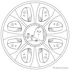 Our free coloring pages for adults and kids, range from star wars to mickey mouse. Grave Mandala Printable Coloring Page Artus Art