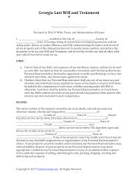 Free single person last will & testament Download Georgia Last Will And Testament Form Pdf Rtf Word Freedownloads Net