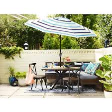 Allen Roth Chesterbrook Square Outdoor Dining Table 47 64 In W X 47 64 In L With Umbrella Hole Lowes Com In 2020 Outdoor Dining Table Patio Outdoor Dining