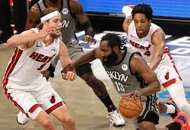 • james harden and dwight howard had their way with the miami heat on saturday. Miami Heat 85 98 Brooklyn Nets Twitter Explodes As James Harden Turns It On Late To Down Bam Adebayo And Crew
