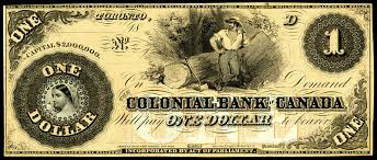 File Can S1666 Colonial Bank Of Canada Toronto 1 Dollar 1859 Jpg Canadian Coins Canada Canadian History