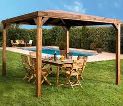 Pergola De 3 X 3 M 4 Aguas Leroy Merlin Madera Cenador Pergolas De Madera