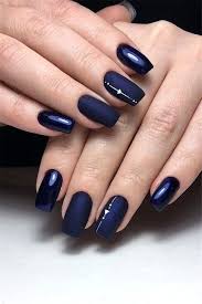 When it comes to season nails, you should in no case neglect them. Navy Blue Nails Geometric Nail Blue Nails Stylish Nails