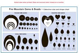 cabochon size and shape chart shape chart bead size chart