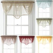 Check spelling or type a new query. 1pc Weavy Beaded Waterfall Valance Voile Sheer Window Curtain Rod Pocket Topper Ebay