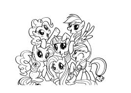 Kumpulan mewarnai gambar sketsa kartun kuda poni desain. My Little Pony Coloring Pages With All Ponies Coloring Home