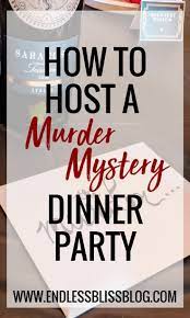 A mystery dinner's bare bones are the following: Murder Mystery Dinner Party