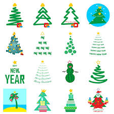 Find the perfect christmas tree image from our incredible photo library. Modern Christmas Tree Abstract Christmas Set Digital Art By Elena Sysoeva