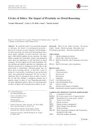 Circles Of Ethics The Impact Of Proximity On Moral Reasoning Request Pdf
