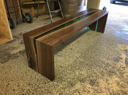 Maybe you would like to learn more about one of these? Waterfall Bench Black Walnut And Resin Etsy