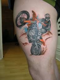 Dirtbike Tattoo By Neophyte Tattoos Tatouage Tatouages Velo Moto Sportive